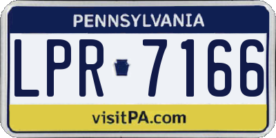 PA license plate LPR7166