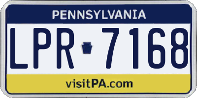 PA license plate LPR7168