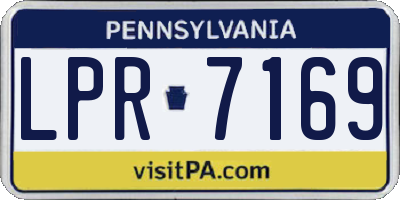 PA license plate LPR7169