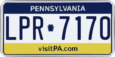 PA license plate LPR7170