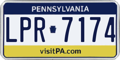 PA license plate LPR7174
