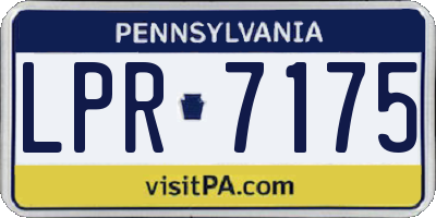 PA license plate LPR7175