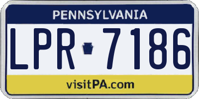 PA license plate LPR7186
