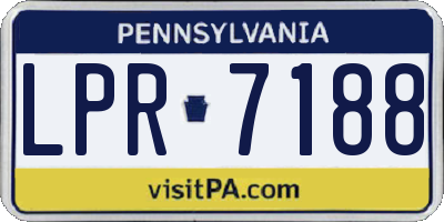 PA license plate LPR7188