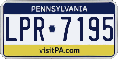 PA license plate LPR7195