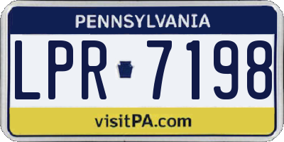 PA license plate LPR7198