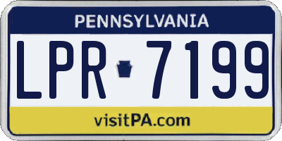 PA license plate LPR7199