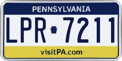 PA license plate LPR7211