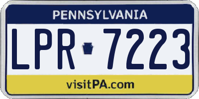 PA license plate LPR7223