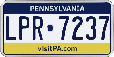 PA license plate LPR7237
