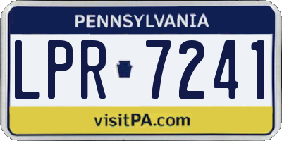 PA license plate LPR7241