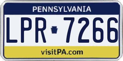 PA license plate LPR7266