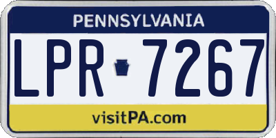 PA license plate LPR7267