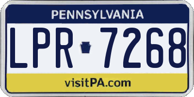 PA license plate LPR7268