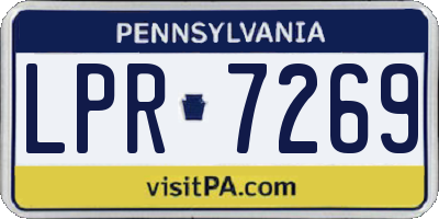 PA license plate LPR7269