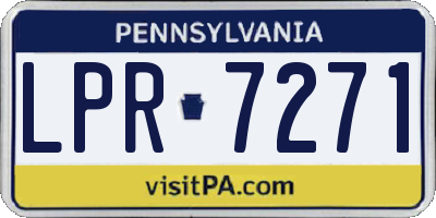 PA license plate LPR7271
