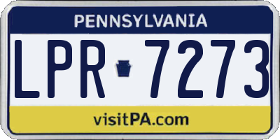 PA license plate LPR7273