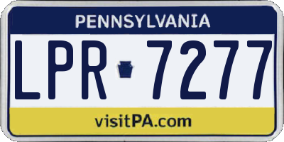 PA license plate LPR7277