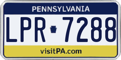 PA license plate LPR7288