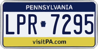 PA license plate LPR7295