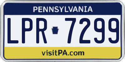PA license plate LPR7299