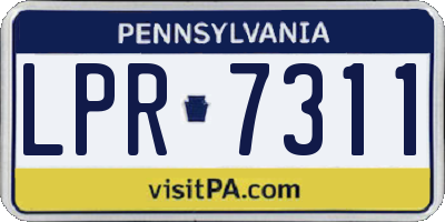 PA license plate LPR7311