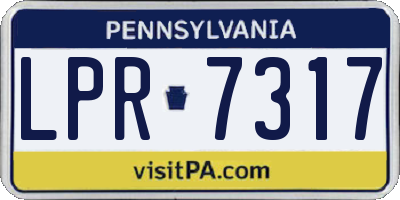 PA license plate LPR7317