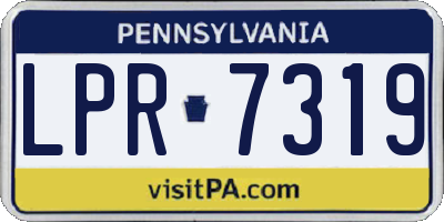 PA license plate LPR7319