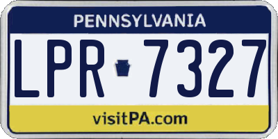 PA license plate LPR7327