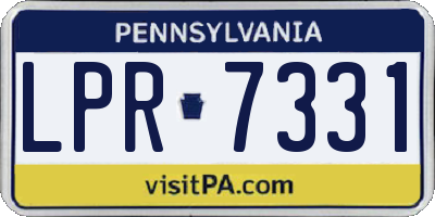 PA license plate LPR7331