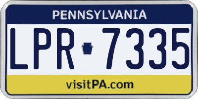PA license plate LPR7335