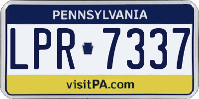 PA license plate LPR7337