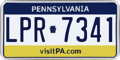 PA license plate LPR7341