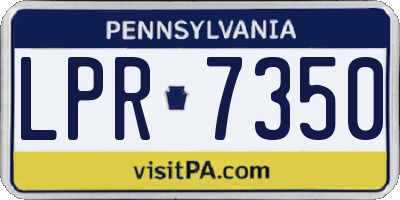 PA license plate LPR7350