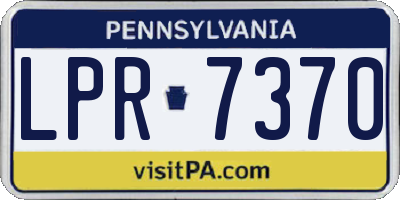 PA license plate LPR7370