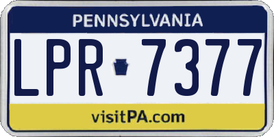 PA license plate LPR7377