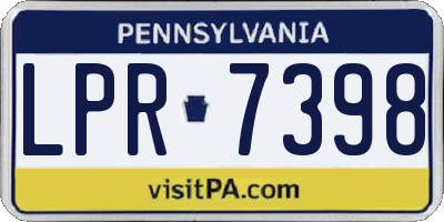 PA license plate LPR7398