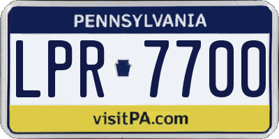 PA license plate LPR7700