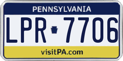 PA license plate LPR7706