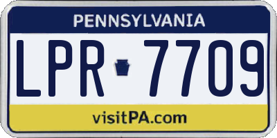 PA license plate LPR7709