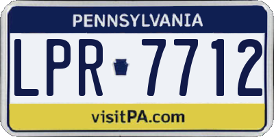 PA license plate LPR7712