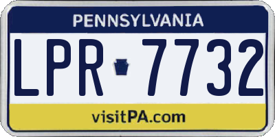 PA license plate LPR7732