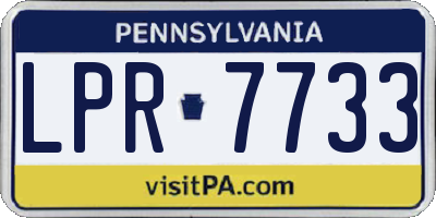 PA license plate LPR7733