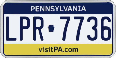 PA license plate LPR7736