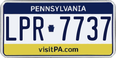 PA license plate LPR7737