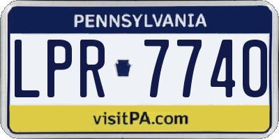 PA license plate LPR7740