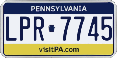 PA license plate LPR7745