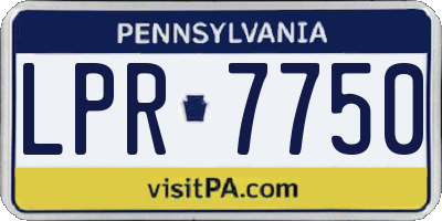 PA license plate LPR7750