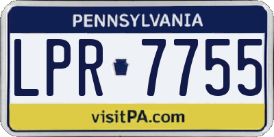 PA license plate LPR7755