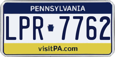 PA license plate LPR7762